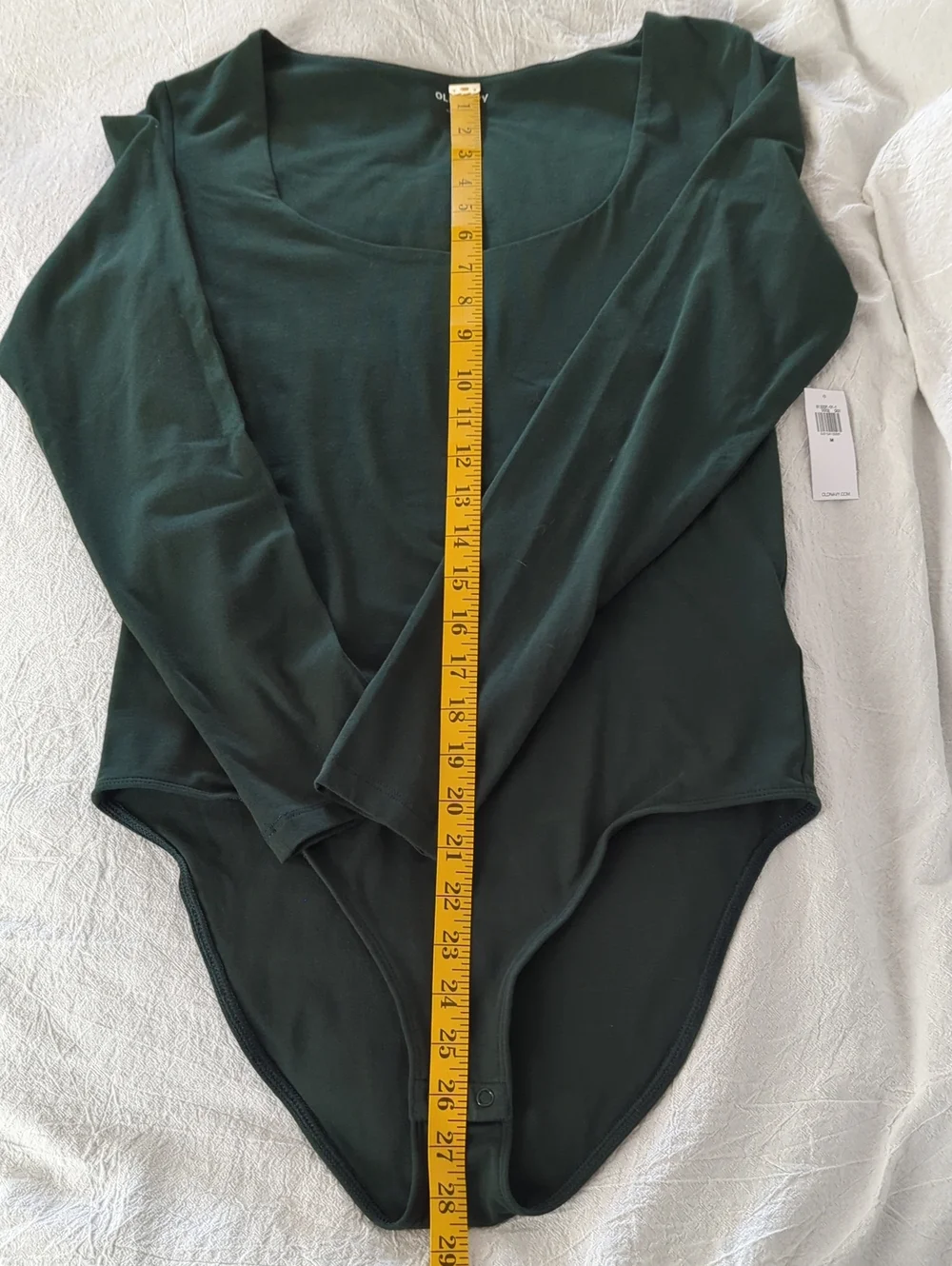 Old Navy NWT Dark Green Scoop Neck Long Sleeve Bodysuit Size Medium